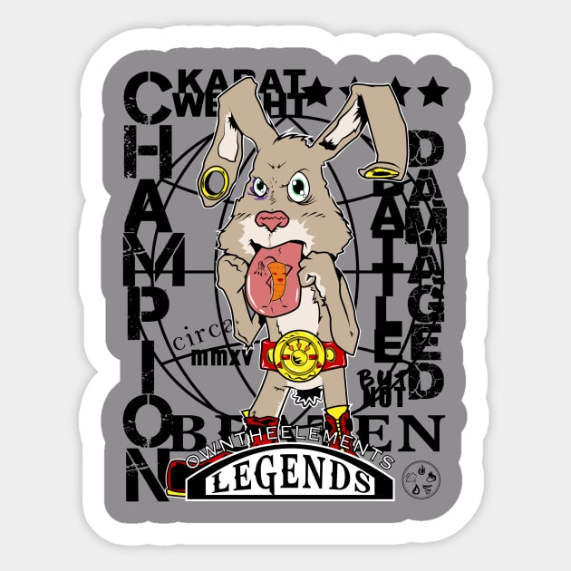 OTE Legends "The Hare" Sticker by OwnTheElementsClothing